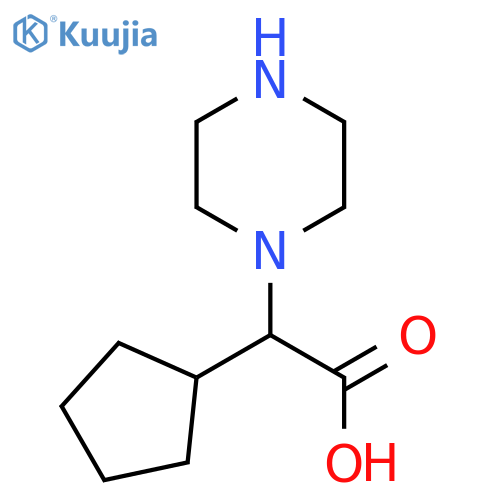 2-cyclopentyl-2-(piperazin-1-yl)acetic acid structure