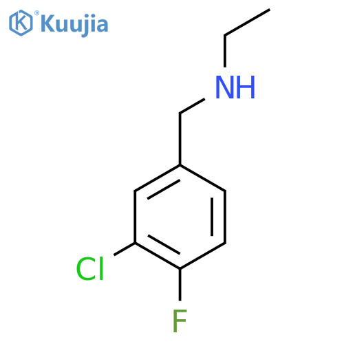 (3-chloro-4-fluorophenyl)methyl(ethyl)amine structure