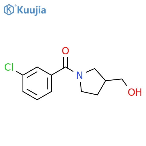 [1-(3-chlorobenzoyl)pyrrolidin-3-yl]methanol structure