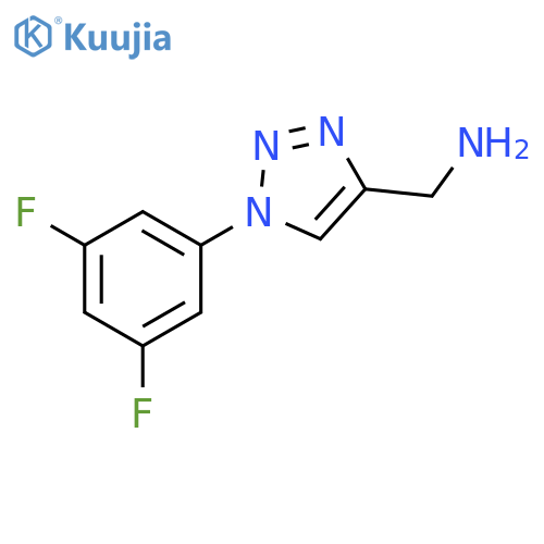 [1-(3,5-difluorophenyl)-1H-1,2,3-triazol-4-yl]methanamine structure