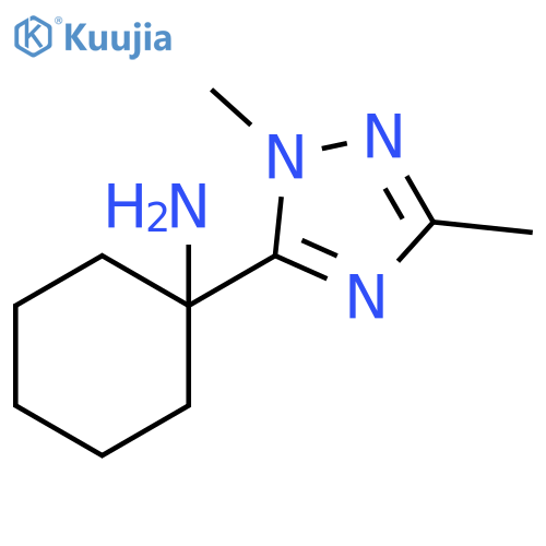 1-(dimethyl-1H-1,2,4-triazol-5-yl)cyclohexan-1-amine structure