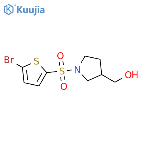 (1-((5-Bromothiophen-2-yl)sulfonyl)pyrrolidin-3-yl)methanol structure