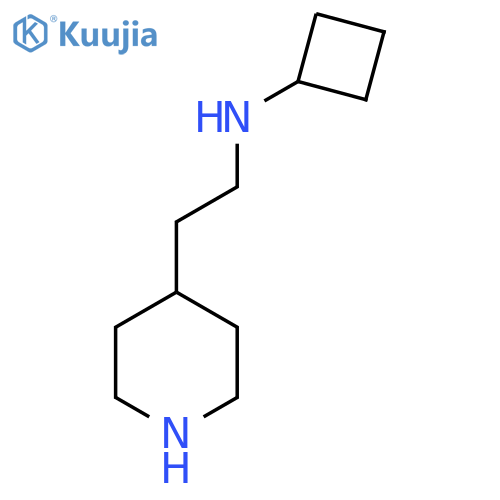 N-[2-(Piperidin-4-yl)ethyl]cyclobutanamine structure