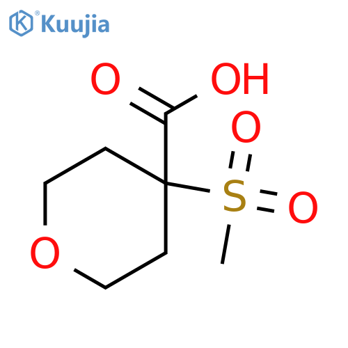 4-methylsulfonyltetrahydropyran-4-carboxylic acid structure