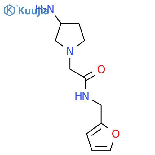 2-(3-aminopyrrolidin-1-yl)-N-[(furan-2-yl)methyl]acetamide structure