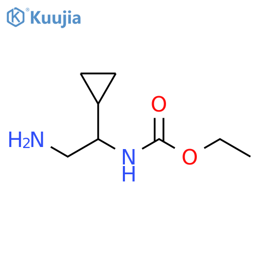 ethyl N-(2-amino-1-cyclopropylethyl)carbamate structure