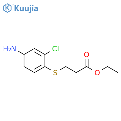ethyl 3-(4-amino-2-chlorophenyl)sulfanylpropanoate structure