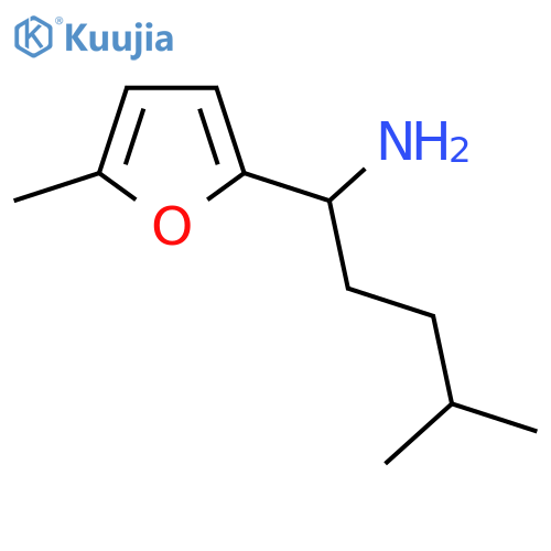 4-Methyl-1-(5-methylfuran-2-yl)pentan-1-amine structure