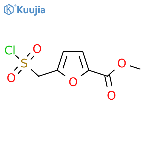 2-Furancarboxylic acid, 5-[(chlorosulfonyl)methyl]-, methyl ester structure