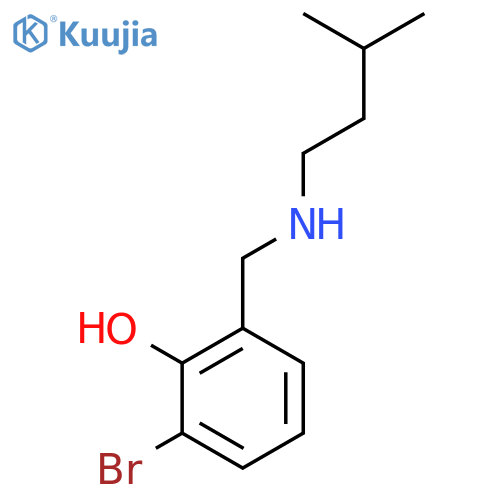 2-bromo-6-{(3-methylbutyl)aminomethyl}phenol structure
