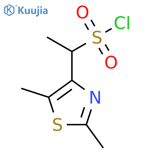 1-(dimethyl-1,3-thiazol-4-yl)ethane-1-sulfonyl chloride structure