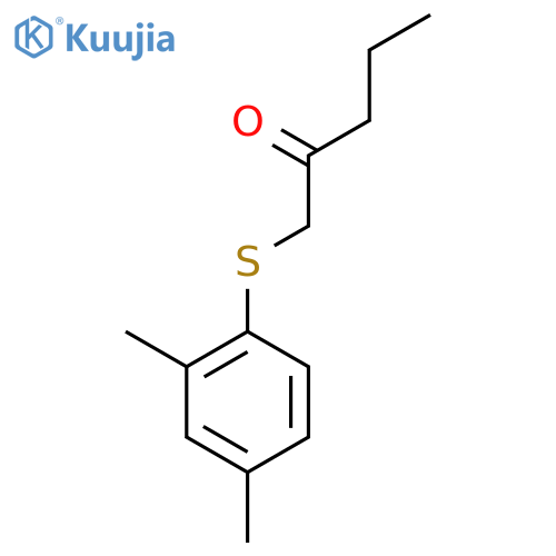 1-((2,4-Dimethylphenyl)thio)pentan-2-one structure