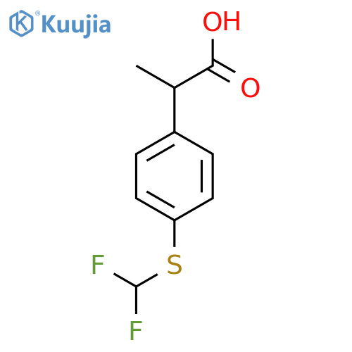 2-{4-(difluoromethyl)sulfanylphenyl}propanoic acid structure