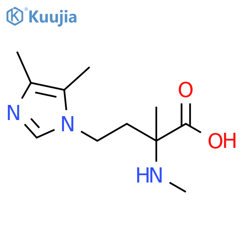 4-(4,5-dimethyl-1H-imidazol-1-yl)-2-methyl-2-(methylamino)butanoic acid structure