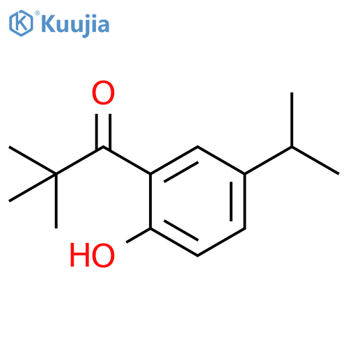 1-2-hydroxy-5-(propan-2-yl)phenyl-2,2-dimethylpropan-1-one structure