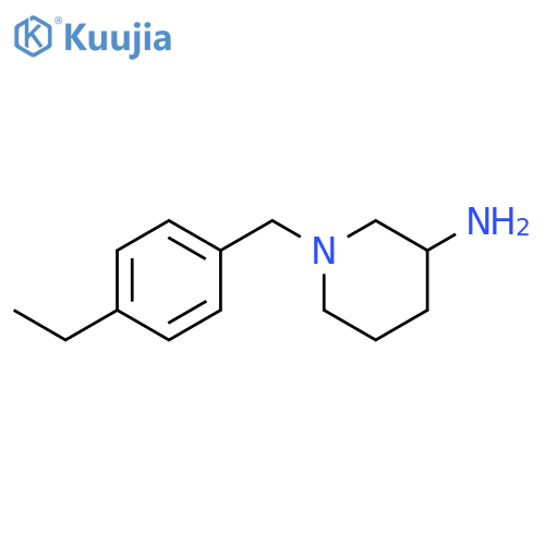 1-[(4-ethylphenyl)methyl]piperidin-3-amine structure