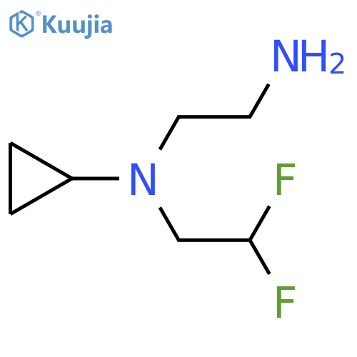 N-(2-aminoethyl)-N-(2,2-difluoroethyl)cyclopropanamine structure