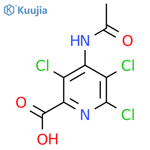 3,5,6-trichloro-4-acetamidopyridine-2-carboxylic acid structure