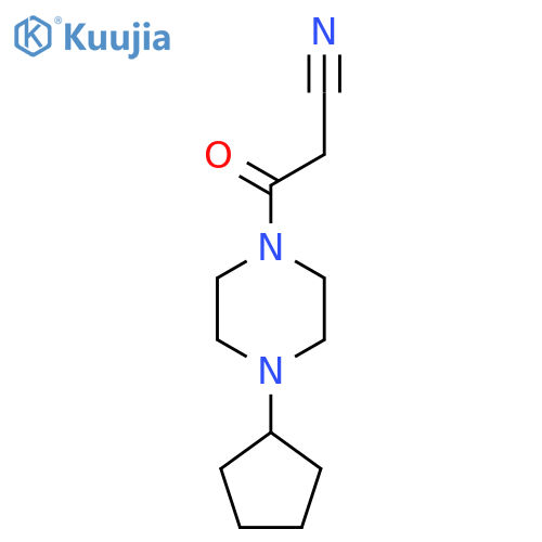 3-(4-Cyclopentylpiperazin-1-yl)-3-oxopropanenitrile structure