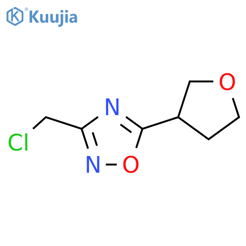 3-(Chloromethyl)-5-(oxolan-3-yl)-1,2,4-oxadiazole structure