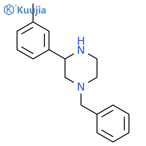 1-Benzyl-3-(3-methylphenyl)piperazine structure