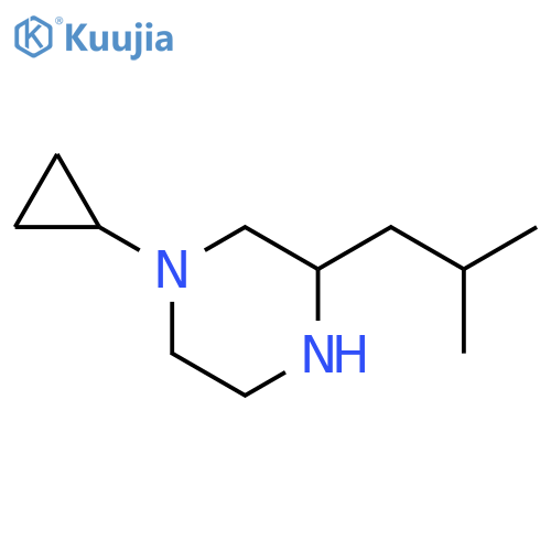 1-cyclopropyl-3-isobutylpiperazine structure