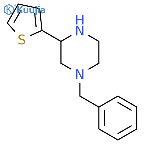1-Benzyl-3-(2-thienyl)piperazine structure