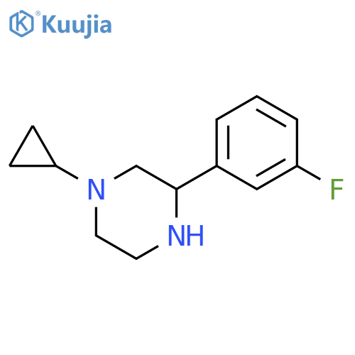 1-cyclopropyl-3-(3-fluorophenyl)piperazine structure