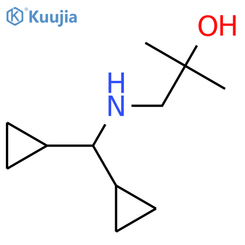 1-(dicyclopropylmethyl)amino-2-methylpropan-2-ol structure