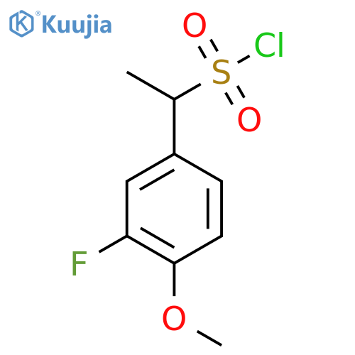 1-(3-Fluoro-4-methoxyphenyl)ethane-1-sulfonyl chloride structure