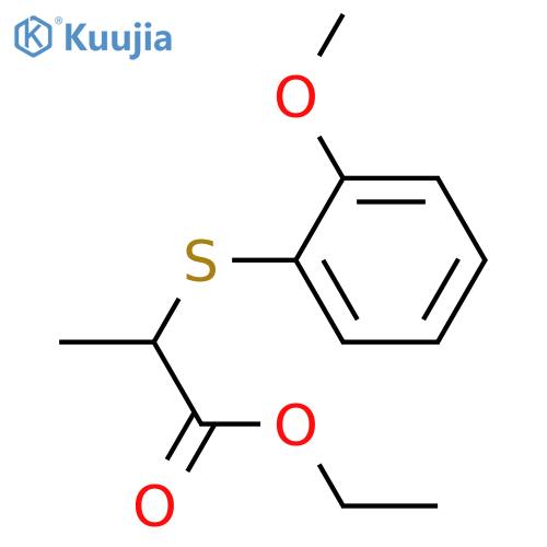 Ethyl 2-(2-methoxyphenyl)sulfanylpropanoate structure