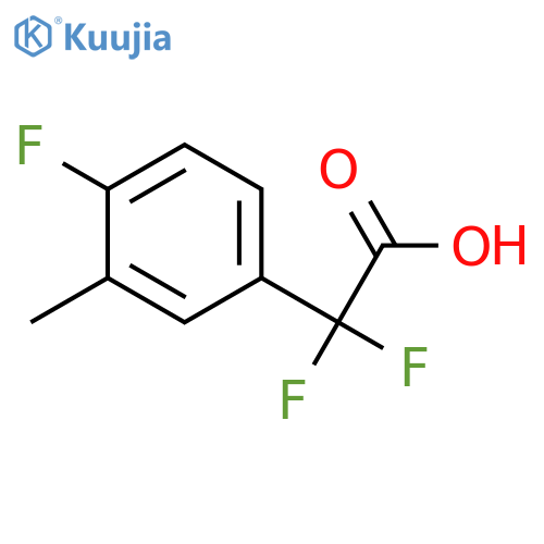 2,2-difluoro-2-(4-fluoro-3-methylphenyl)acetic acid structure