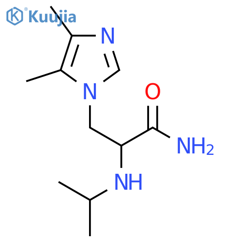 3-(4,5-dimethyl-1H-imidazol-1-yl)-2-(propan-2-yl)aminopropanamide structure