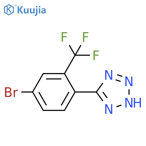 5-4-bromo-2-(trifluoromethyl)phenyl-1H-1,2,3,4-tetrazole structure