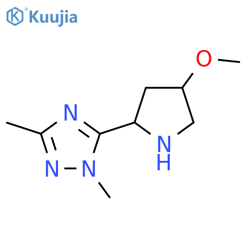 5-(4-methoxypyrrolidin-2-yl)-1,3-dimethyl-1H-1,2,4-triazole structure
