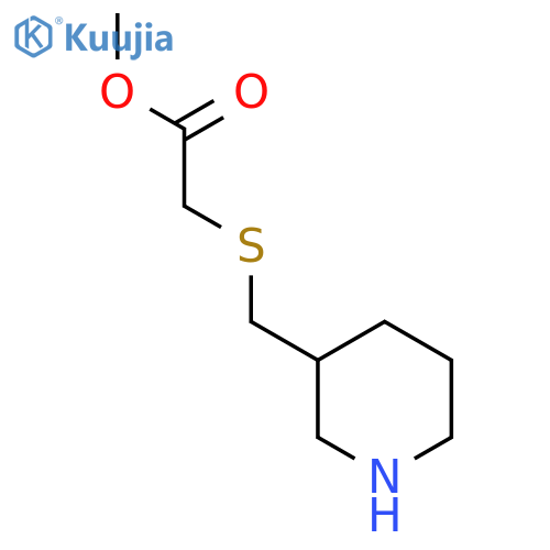 methyl 2-{[(piperidin-3-yl)methyl]sulfanyl}acetate structure