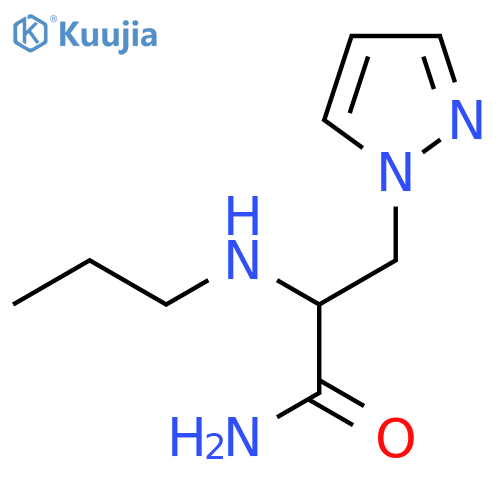 2-(propylamino)-3-(1H-pyrazol-1-yl)propanamide structure