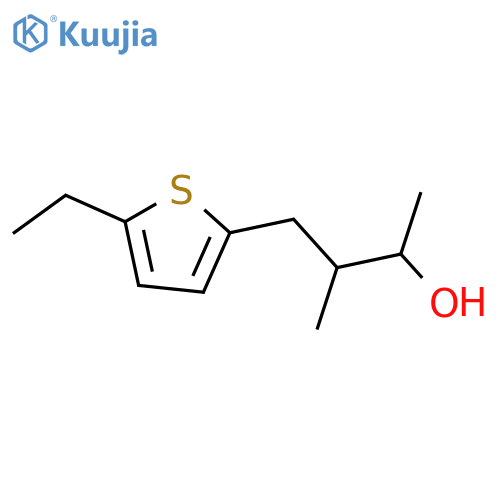 4-(5-ethylthiophen-2-yl)-3-methylbutan-2-ol structure