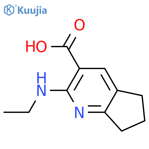 2-(ethylamino)-5H,6H,7H-cyclopentabpyridine-3-carboxylic acid structure