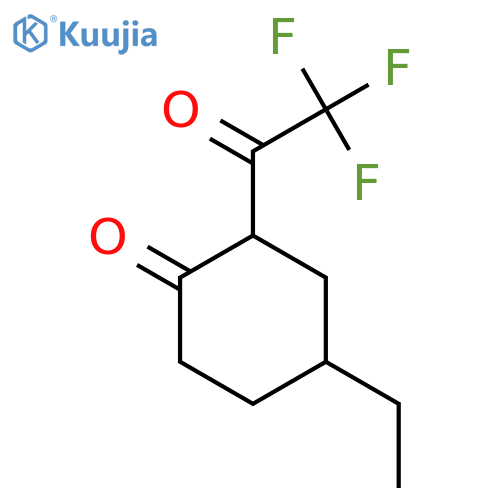 4-Ethyl-2-(trifluoroacetyl)cyclohexan-1-one structure