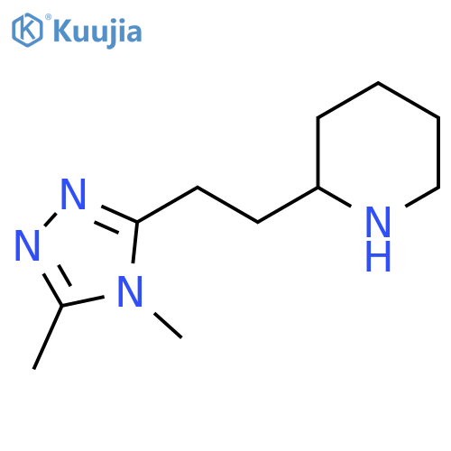 2-2-(dimethyl-4H-1,2,4-triazol-3-yl)ethylpiperidine structure