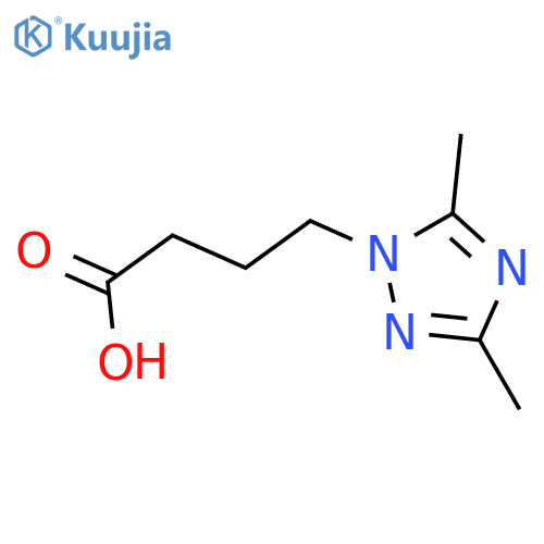 4-(dimethyl-1H-1,2,4-triazol-1-yl)butanoic acid structure