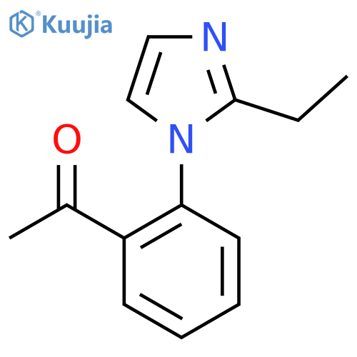 1-2-(2-ethyl-1H-imidazol-1-yl)phenylethan-1-one structure