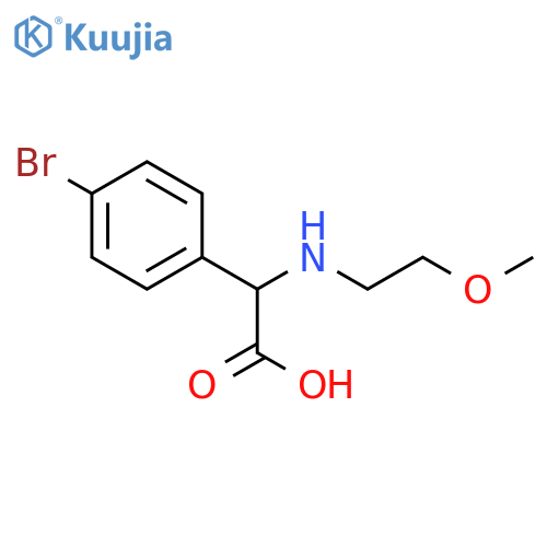 2-(4-bromophenyl)-2-(2-methoxyethyl)aminoacetic acid structure