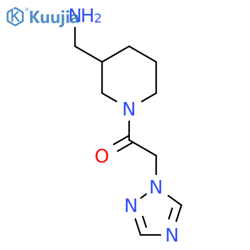 1-(3-(Aminomethyl)piperidin-1-yl)-2-(1H-1,2,4-triazol-1-yl)ethan-1-one structure