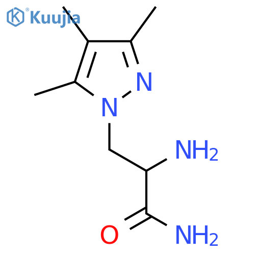 2-Amino-3-(trimethyl-1h-pyrazol-1-yl)propanamide structure