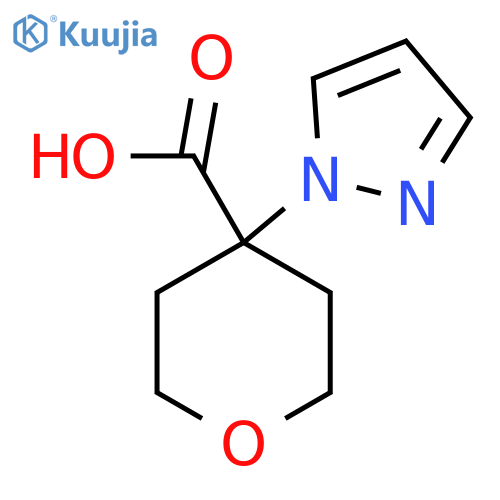4-(1H-pyrazol-1-yl)oxane-4-carboxylic acid structure