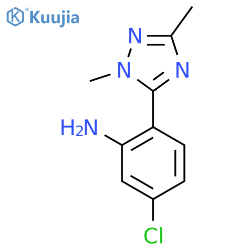 5-chloro-2-(dimethyl-1H-1,2,4-triazol-5-yl)aniline structure