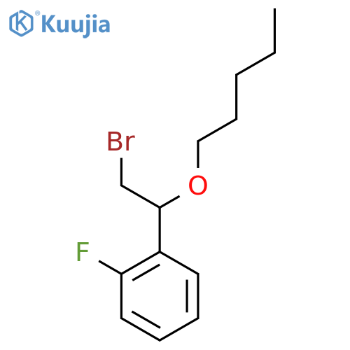 1-2-bromo-1-(pentyloxy)ethyl-2-fluorobenzene structure