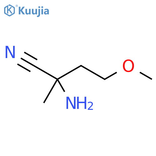 2-amino-4-methoxy-2-methylbutanenitrile structure